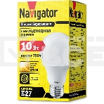 Лампа светодиодная Navigator 94 387 NLL-A60-10-230-2.7K-E27 10 Вт грушевидная 2700К тепл. бел. E27 750 лм 170-260В, фото2