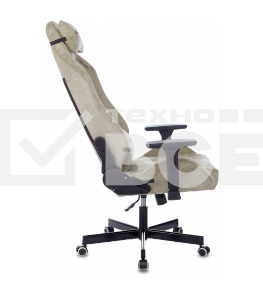 Кресло игровое Knight N1 Fabric бежевый Light-21, с подголов. крестовина металл