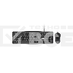Клавиатура и мышь ABR KM600 черный, интерфейс USB, проводной, RU/EN, фото4