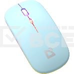 Мышь беспроводная Defender Coda MB-261 голубой, 1600 dpi, радиоканал, Bluetooth, USB, кнопки - 4, фото2