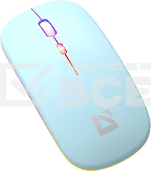 Мышь беспроводная Defender Coda MB-261 голубой, 1600 dpi, радиоканал, Bluetooth, USB, кнопки - 4