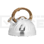 Чайник для плиты LARA LR00-69 (зеркальный) 2.7 л индукционное капсулированное дно, свисток с кноп. Механизмом, фото 1