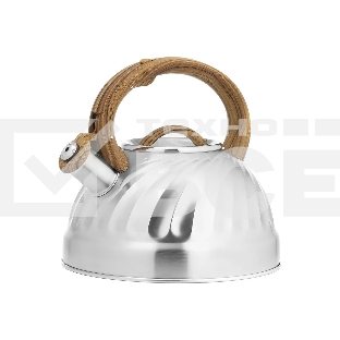 Чайник для плиты LARA LR00-69 (зеркальный) 2.7 л индукционное капсулированное дно, свисток с кноп. Механизмом