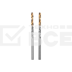 Сверло спиральное по металлу Denzel 3,2 x 65мм, Р6М5, Golden Tip, 2 шт., фото 1