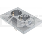 Розетка 2-м AtlasDesign с заземл. 16А в сборе алюм. SchE ATN000324, фото3