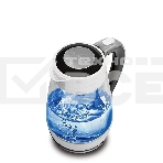 Чайник электрический Polaris PWK-1704-СGL белый/черный, 2200W, 1,7 л, стекло, подсветка, фото3