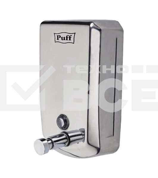 Дозатор для жидкого мыла из нерж. стали Puff-8715, хром, 1000 мл, с ключом, 21х14х11 см
