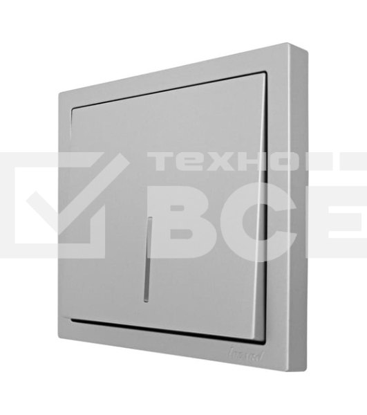 Выключатель 1-кл. с индик. СП ZIMA IP20 10А безвинт. зажим серый матовый LEZARD 704-7488-111QC