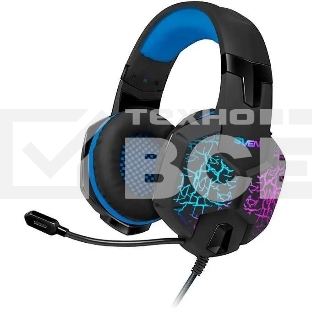 Гарнитура проводная SVEN AP-U980MV, черный-синий (USB, LED, 7.1, 2.2m)