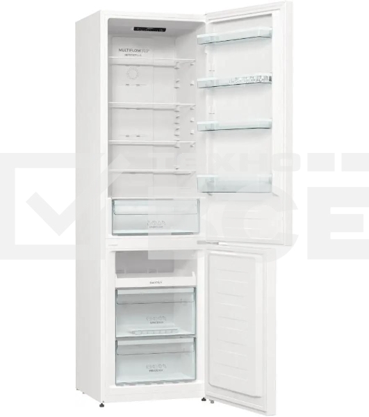 Холодильник Gorenje NRK6201PW4 белый двухкамерный 235/96л морозилка снизу