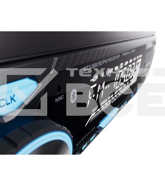 Автомагнитола AURA FIREBALL-305BT, 1 DIN, Bluetooth, USB Type-A, AUX