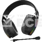 Гарнитура MARVO HG9086W Pulz 70W чёрный, беспроводная + проводная, радиоканал, до 10 ч, съёмный микрофон, подсветка, совместимость с PS5, Xbox, фото6