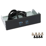 Планка USB 3.0 на переднюю панель 5.25' Gembird FP5.25-USB3-2A, USB, 2xUSB-A 3.0, USB, фото3