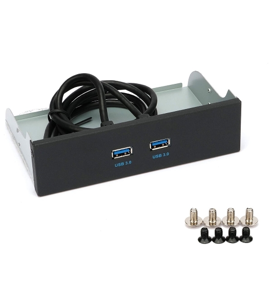 Планка USB 3.0 на переднюю панель 5.25' Gembird FP5.25-USB3-2A, USB, 2xUSB-A 3.0, USB