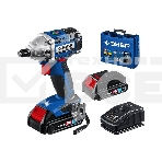 Бесщеточный гайковерт ЗУБР Профессионал GB-250-22, 20В, 2 АКБ (2Ач), в кейсе, фото 1