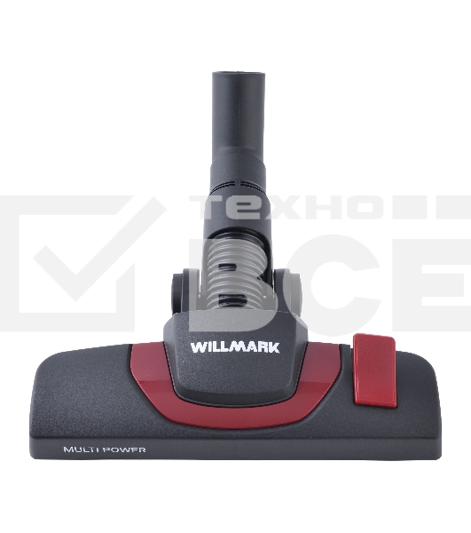 Пылесос Willmark VC-2630CYM ярко-красный, 450/2000 Вт, уборка сухая, пылесборник контейнер 2.5 л