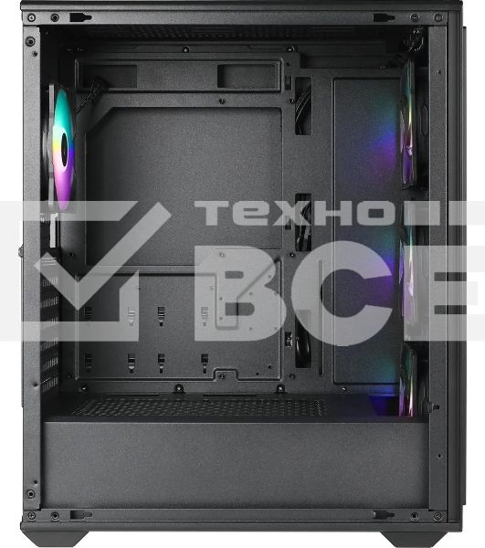 Корпус Azza Forest черный без БП ATX 4x120mm 4x140mm 2xUSB3.0 audio bott PSU