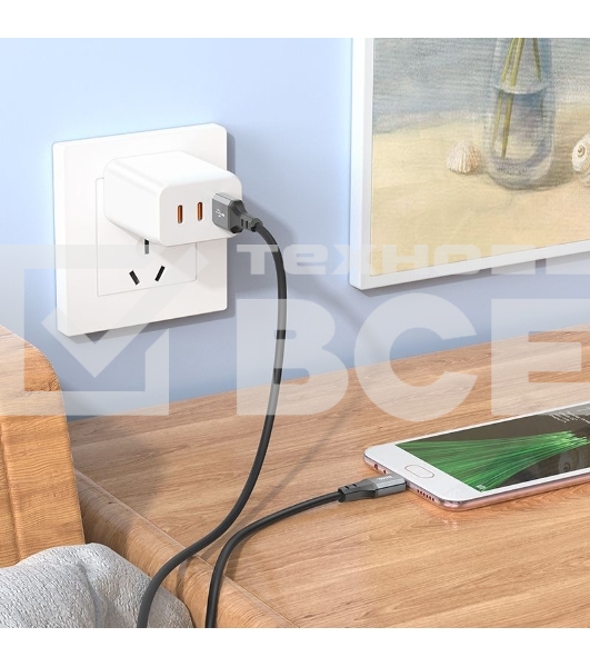 Кабель Hoco X92 Honest Micro USB (m)-micro USB (m) 3м черный коробка