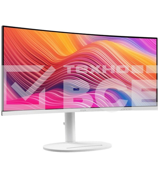 Монитор 34' MSI Modern MD342CQPW VA 3440x1440, 120 Гц, 4 мс, 21:9, 300 кд/м², 2xHDMI, 1xDP, 1xUSB-C, 2x3 Вт, белый, изогнутый