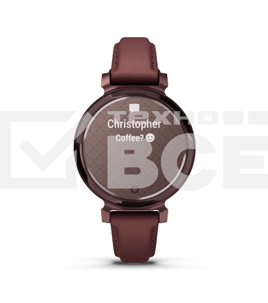 Смарт-часы Garmin Lily 2 Classic темно-бронзовый, ежевичный кожаный ремешок 35,4мм