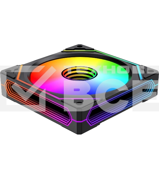 Вентилятор для корпуса Bloody BD-CF120ARGB5 LCD ARGB черный, 120 мм, 1600 об/мин, 26 дБ, 4 pin