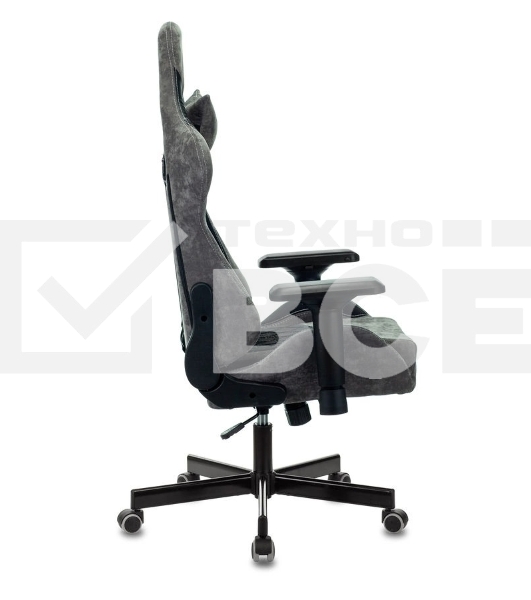 Кресло игровое Бюрократ VIKING 7 KNIGHT B FABRIC черный текстиль/эко.кожа крестовина металл/пластик