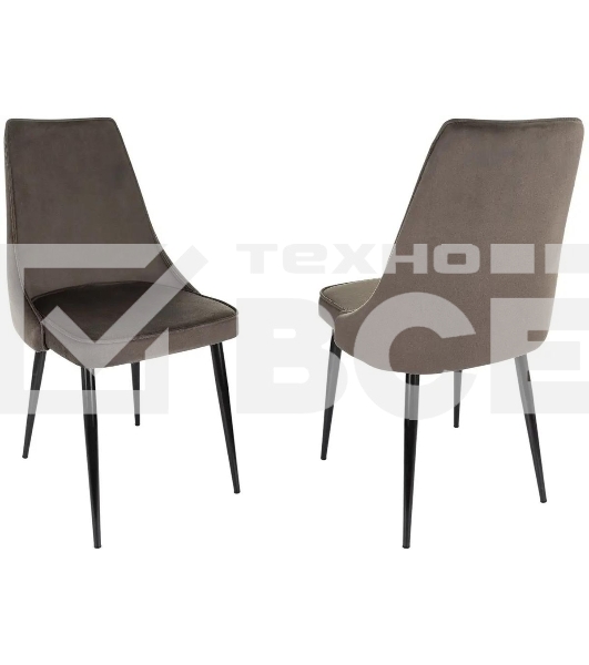 Стул для дома Бюрократ CH-K4_2 комплект 2 шт коричневый Holland 74 металл черный на ножках (CH-K4_1/HL74_2)