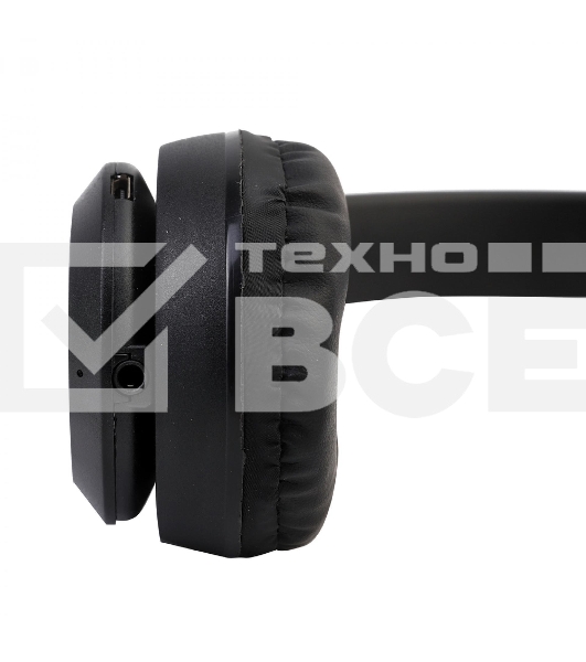 Беспроводные/проводные наушники Ergolux ELX-BTHP01-C02 черный, накладные, Bluetooth 5.0 + проводной, складная конструкция, до 6 ч