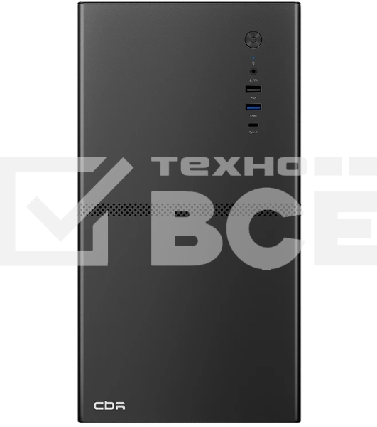Компьютерный корпус CBR mATX Minitower V863, без БП, 1хUSB 3.0 Type C, 1хUSB 3.0, 1хUSB 2.0, HD Audio+Mic, черный PCC-MATX-V863-WPSU