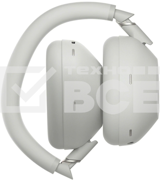 Беспроводные/проводные наушники Sony WH-1000XM6 серебро, полноразмерные, Bluetooth + проводной, адаптивное активное шумоподавление, до 40 ч