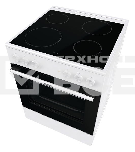 Плита электрическая Gorenje GEC6A11WG белый, конфорок 4 шт, духовка 65 л, 60 см x 85 см x 60 см