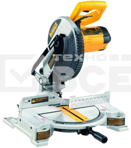 Торцовочная пила DeWalt DW714 1650Вт,4600 об/мин,254x30 мм,рез 89 мм