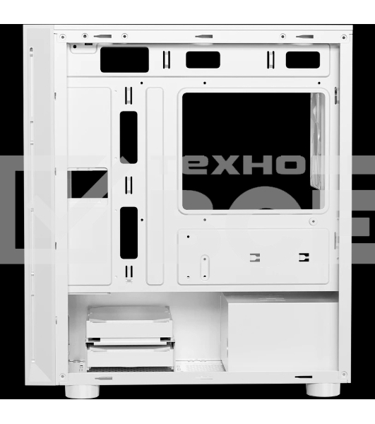 Корпус без блока питания PCCooler LM300 ARGB WH, Tempered Glass Mid Tower, белый, ABS, TG, SPCC, 1x120mm ARGB mATX, ITX 170/330/mm 2x2.5