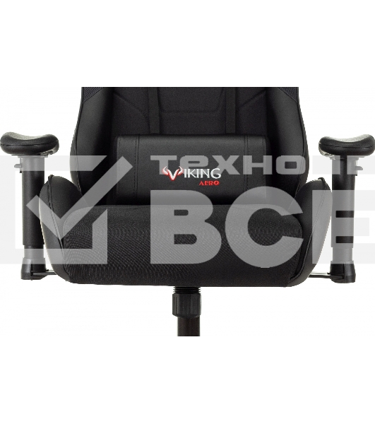 Кресло игровое Бюрократ VIKING 4 AERO BLACK EDITION черный искусст.кожа/ткань