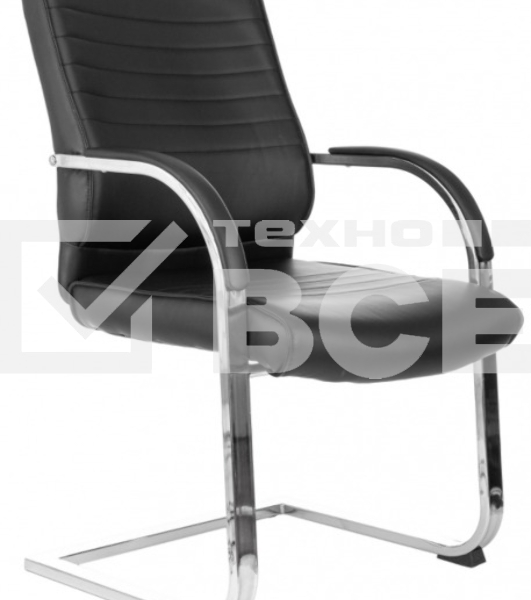 Кресло компьютерное Бюрократ T-8010-LOW-V/BLACK черный, искусственная кожа