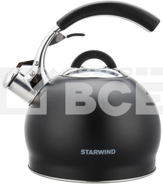 Чайник для плиты металлический Starwind Chef Concept 3л. черный (SW-CH1510)