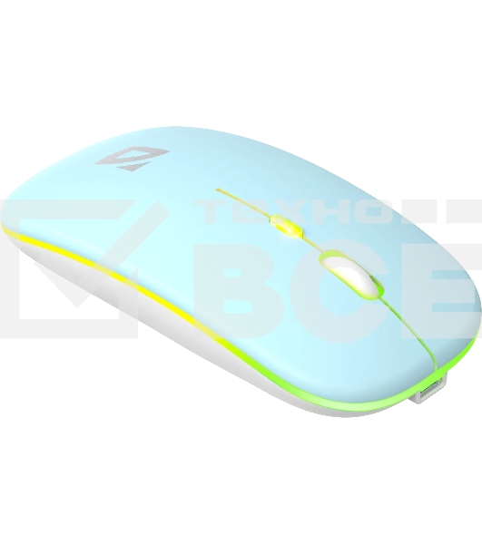 Мышь беспроводная Defender Coda MB-261 голубой, 1600 dpi, радиоканал, Bluetooth, USB, кнопки - 4