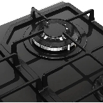 Варочная поверхность MONSHER/ Варочная поверхность MONSHER, газ, High-Tech, 59 см, автоматический электроподжиг, газ-контроль, форсунки под сжиженый газ, SABAF конфорки, чугунные решетки, черный, фото2
