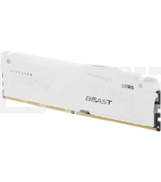 Оперативная память Kingston Fury Beast RGb, DDR5, 64Gb (2x32Gb), 6000MHz, CL36, DIMM, с радиаторами, RGb, белый