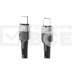 Кабель OLMIO BOLT, Type-C - Type-C, 60W, 1.2м, тканевая оплетка, черный, фото4