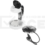 Чайник электрический Polaris PWK-1704-СGL белый/черный, 2200W, 1,7 л, стекло, подсветка, фото4