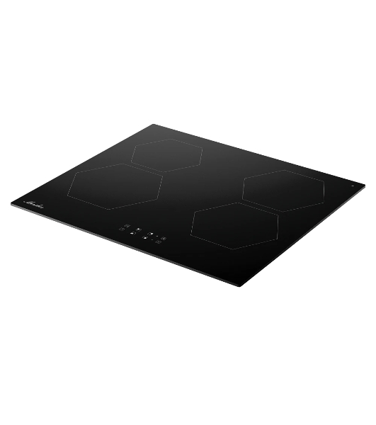 Варочная панель Monsher MHI 6101, индукция, High-Tech, 59 см, 9 уровней мощности, блокировка управления, автоматическое отключение, таймер, Booster, сенсорное управление, черный