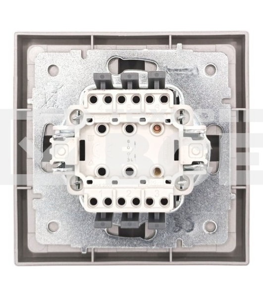 Выключатель 1-кл. с индик. СП ZIMA IP20 10А безвинт. зажим серый матовый LEZARD 704-7488-111QC