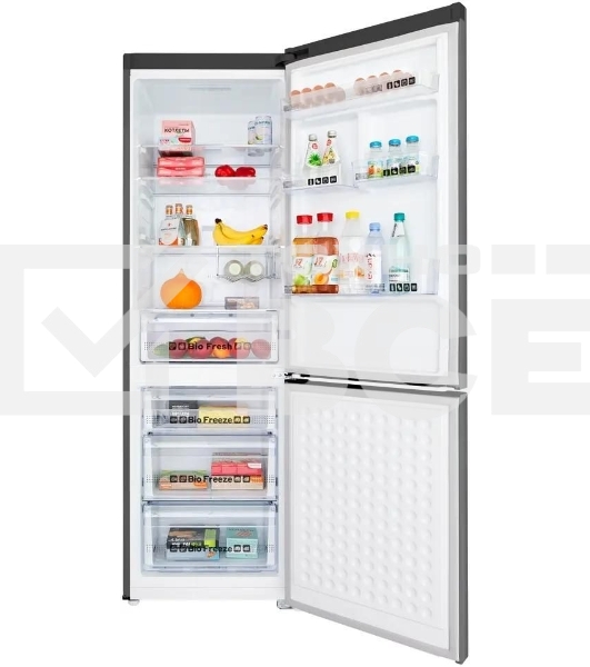 Холодильник Maunfeld MFF195NFIX10 нержавеющая сталь двухкамерный 252/98л морозилка снизу, No Frost