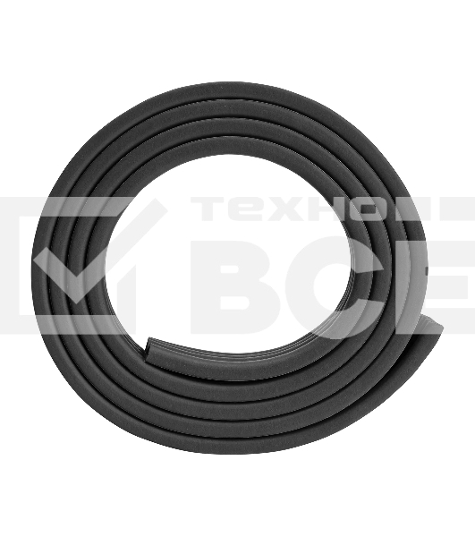 Уплотнитель резиновый Сибртех 14х12 мм для широких щелей, 12 м, профиль 'D', черный