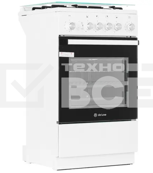 Газовая плита De Luxe 5040.40г(кр)чр 016 кофе с молоком Типоразмер 50*50см, эл. розжиг в ручке, терморегулятор, система 