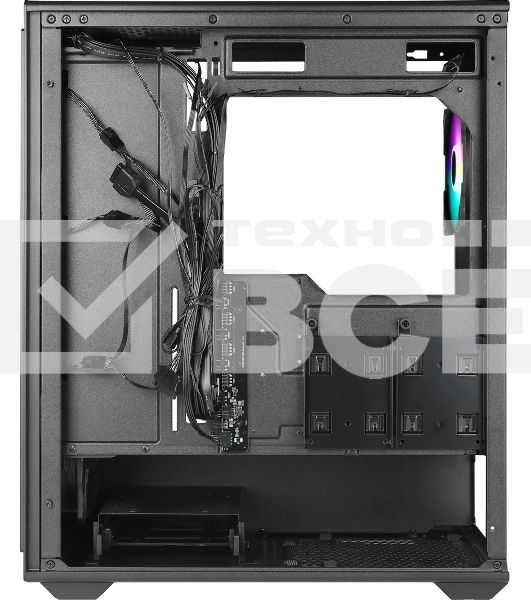 Корпус Azza Forest черный без БП ATX 4x120mm 4x140mm 2xUSB3.0 audio bott PSU