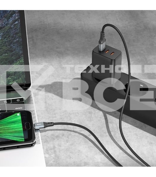 Кабель Hoco X92 Honest Micro USB (m)-micro USB (m) 3м черный коробка
