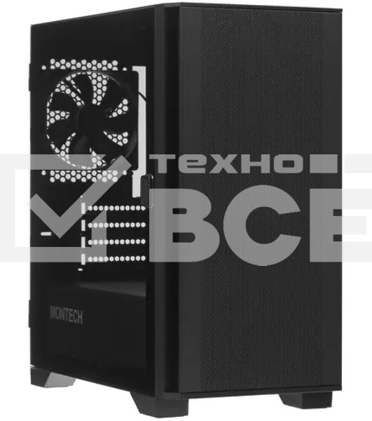 Компьютерный корпус Montech AIR 100 LITE черный без БП mATX 2x120мм 1xUSB2.0 2xUSB3.0 audio bott PSU
