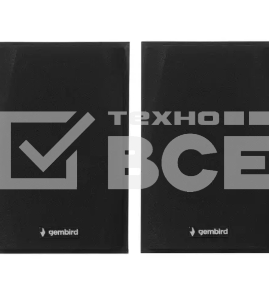 Колонки Gembird SPK-201, черный МДФ,2х2,5 Вт, регулятор громкости, USB